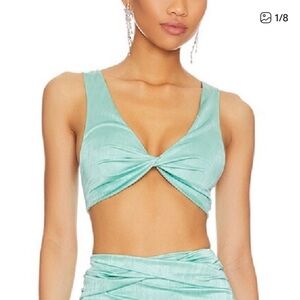 Superdown Joana Top in Teal Size XS